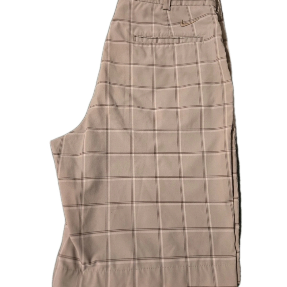 Nike Men's Golf Casual Dress Gray Plaid  Lightweight Shorts Size 32 - Picture 3 of 9